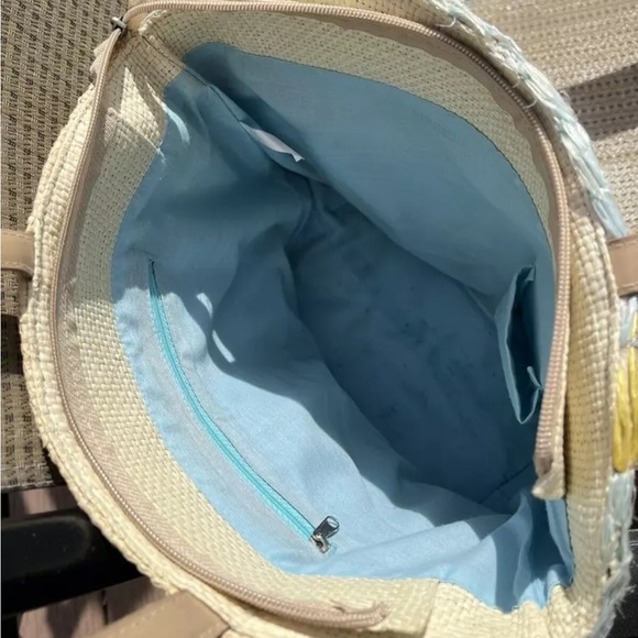 🌴Hawaiian Purse, Beachy Vacation,Ocean Fully Lined,Zippered,Straps Raffia Straw - Picture 2 of 10